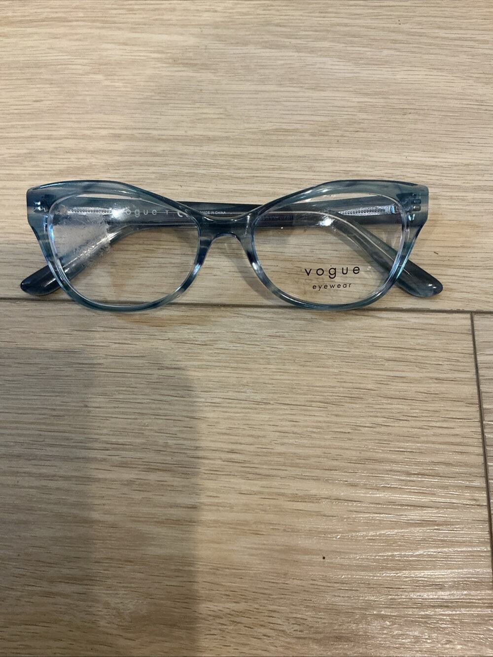 Vogue Eyeglasses, Frames Only, VO5359 2870, 51-16-140, Plastic, Blue, Cat Eye